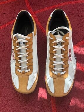Ecko Unlimited Men’s White and Tan Sneakers sz 12